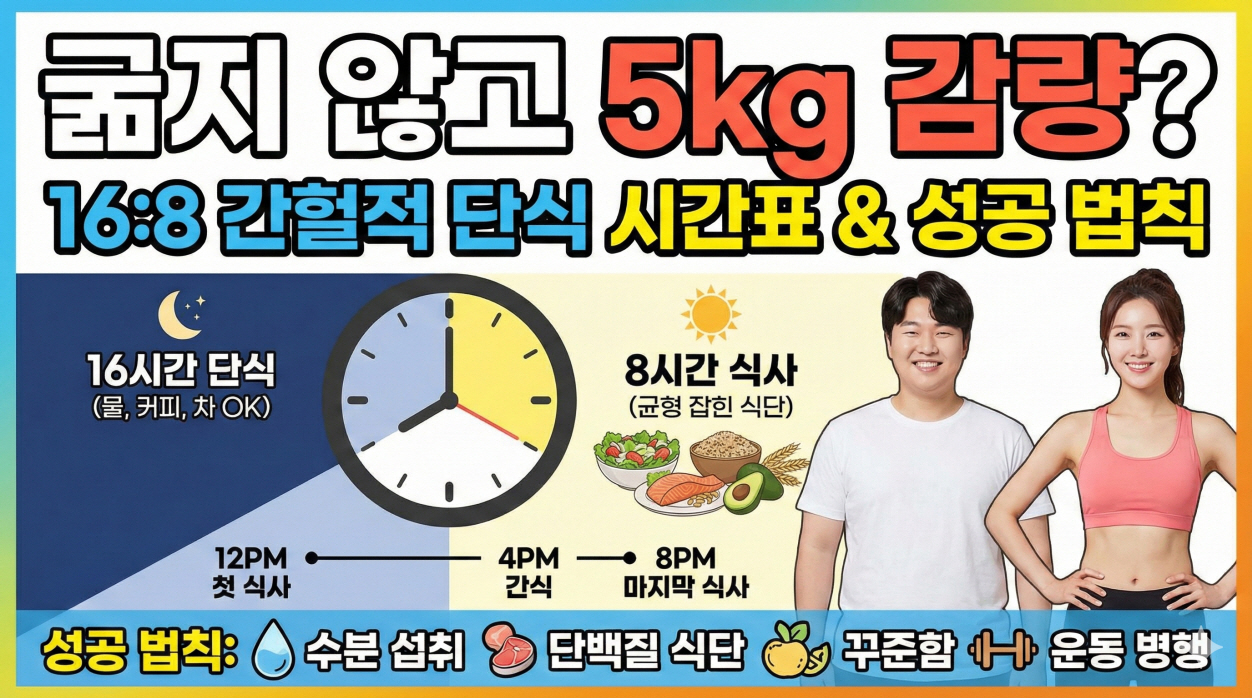간헐적 단식 효과 총정리, 16:8 단식 바로 알기!