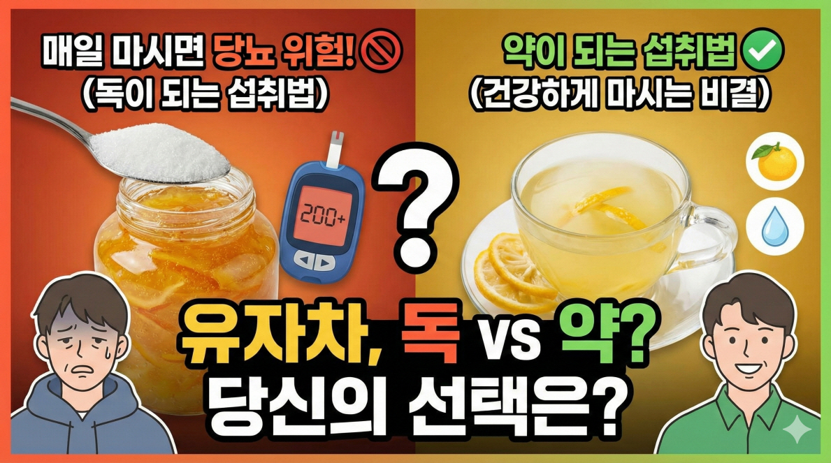 겨울철 유자차 마시는 법